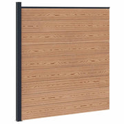Pannello di Recinzione WPC e Alluminio Marrone 42039058