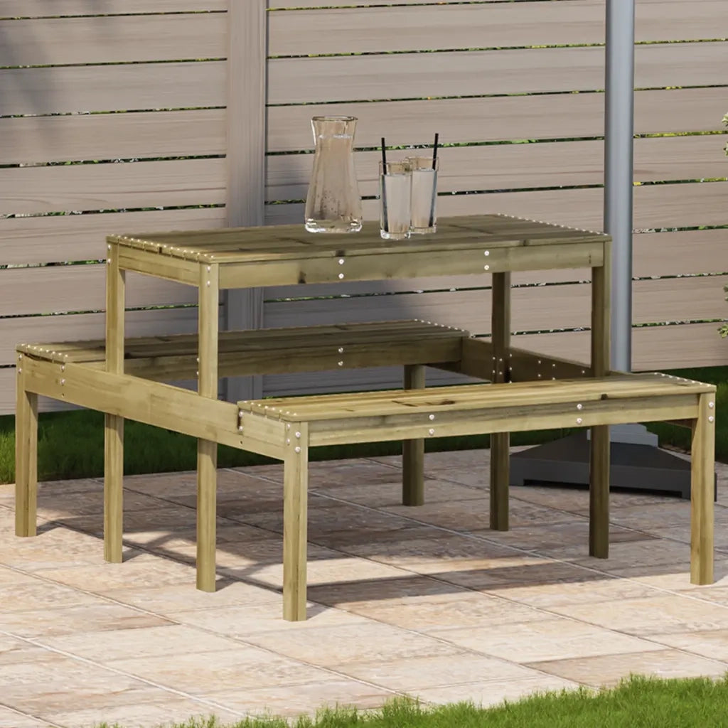Tavolino da Giardino | Tavolo da Picnic 110x134x75 cm in Legno Impregnato di Pino