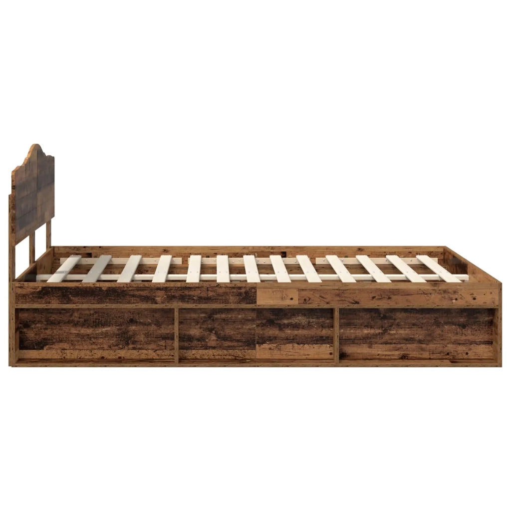 Struttura del letto Legno vecchio 140 x 190 cm Pino massello