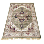 Tappeto RUBINE 304 Heriz VERDE cm.250x380 disegno classico persiano stile orientale tradizionale. Tappeto salotto, soggiorno, camera da letto, ingresso, corridoio.