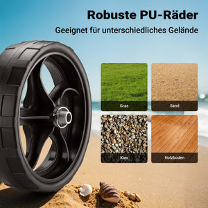 Carrello per trasporto kayak richiudibile In alluminio Ruote in PU Cinghia in nylon incl. Max 45 kg