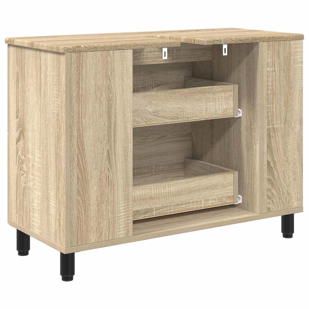 Mobile sotto lavello con cassetto rovere sonoma 80 x 35 x 60 cm 889387