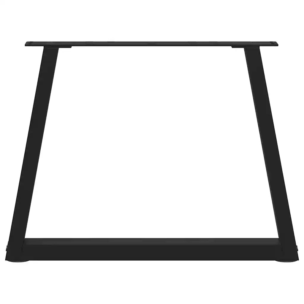 Gambe per Tavolino da Caff¨¨ a Forma di V 2 pz | Piede del tavolo Nere 70x(42-43,3) cm Acciaio