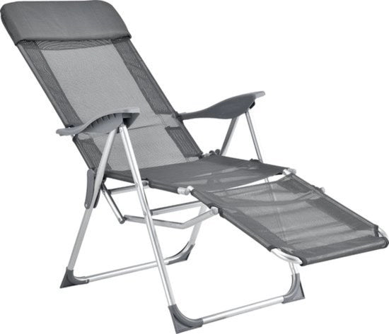 Sedia Esterna Ripiegabile - Grigio Scuro - Comoda fino a 130 kg