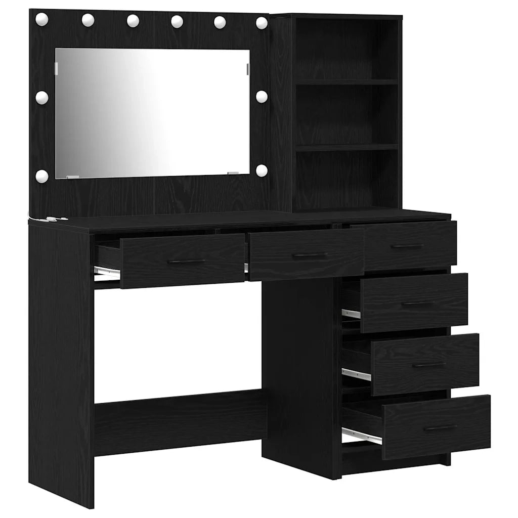 Tavolo da Trucco Nero 78.5 x 41 x 135 cm Legno multistrato 3334192