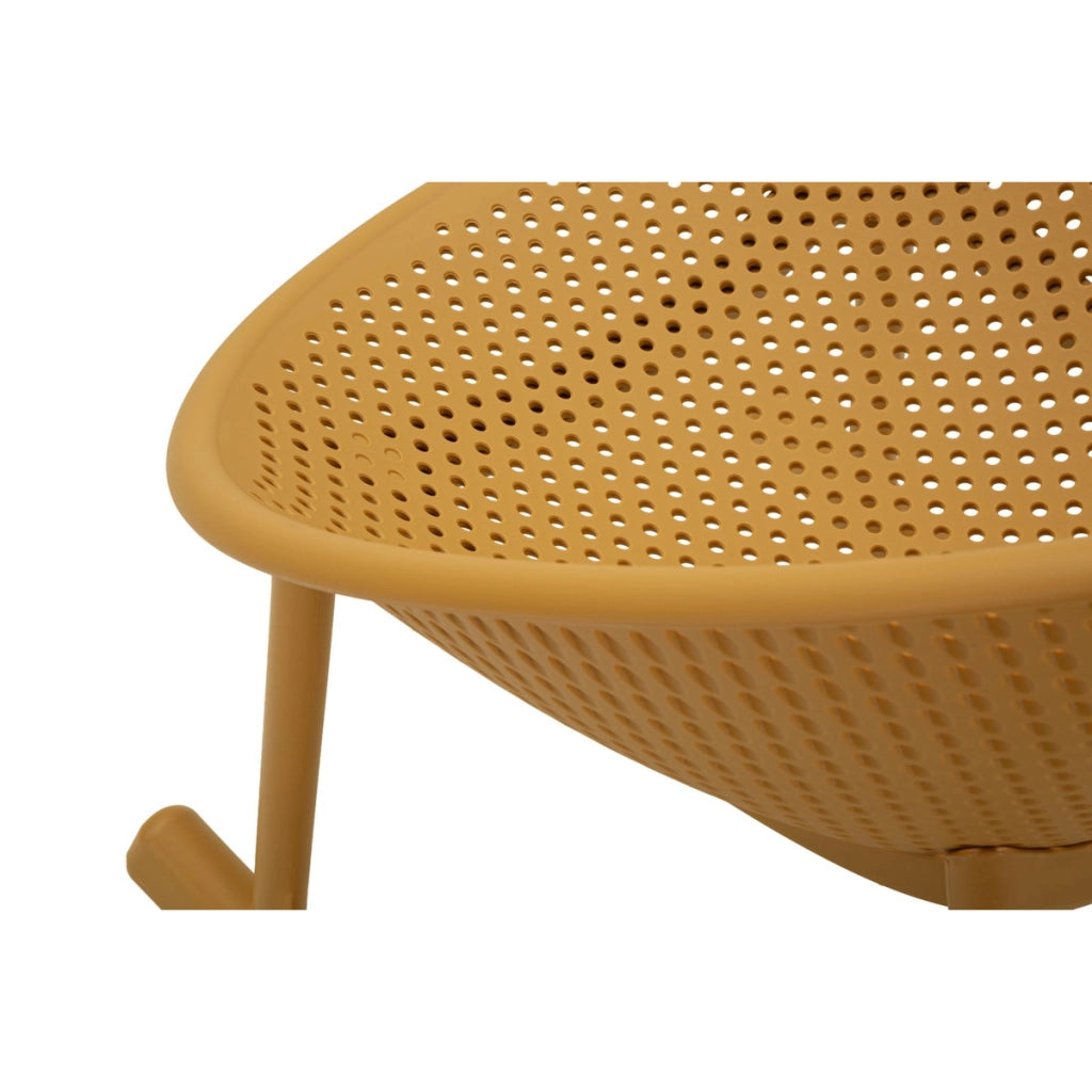 Set di 2 Sedie a Dondolo VKH1086, Giallo, Plastica, 66x88x80 cm