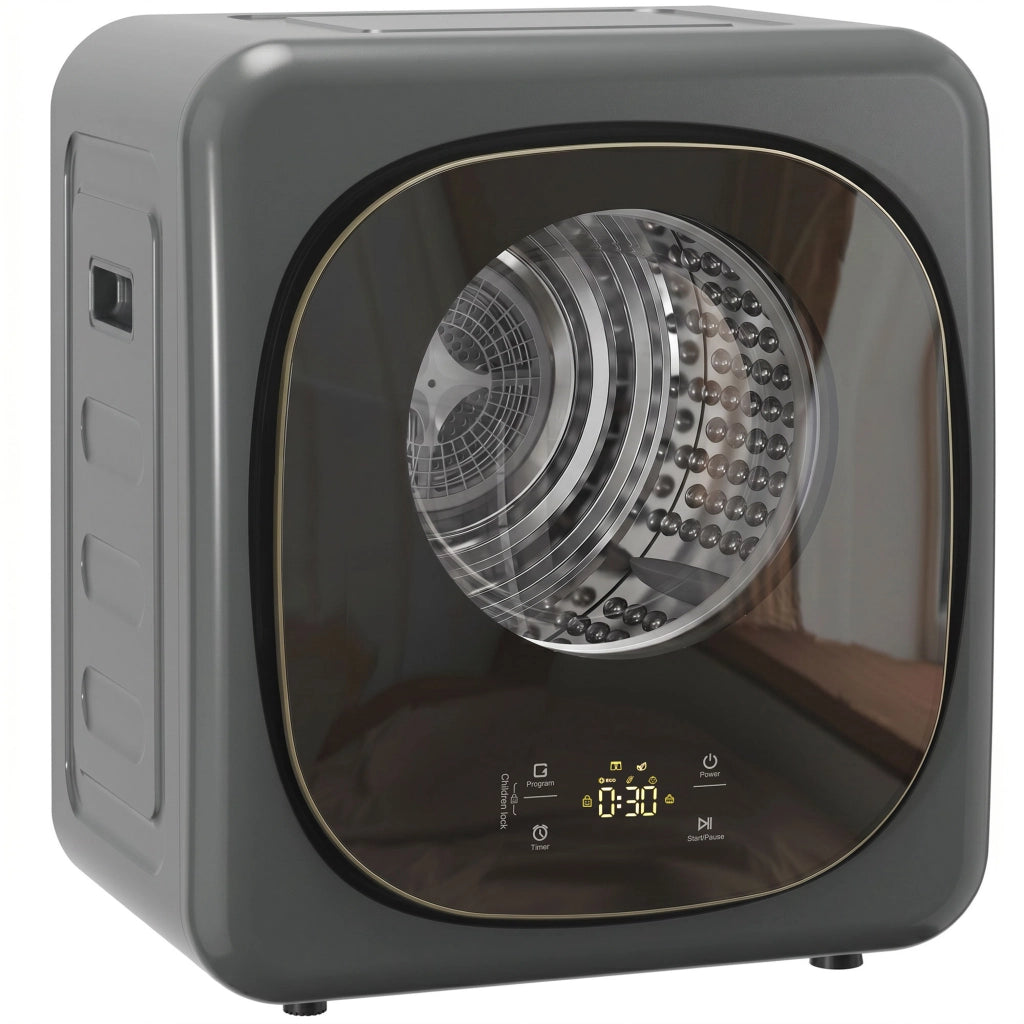 Asciugatrice per biancheria 4 kg ¨C Minimal ¨C Grigio e nero
