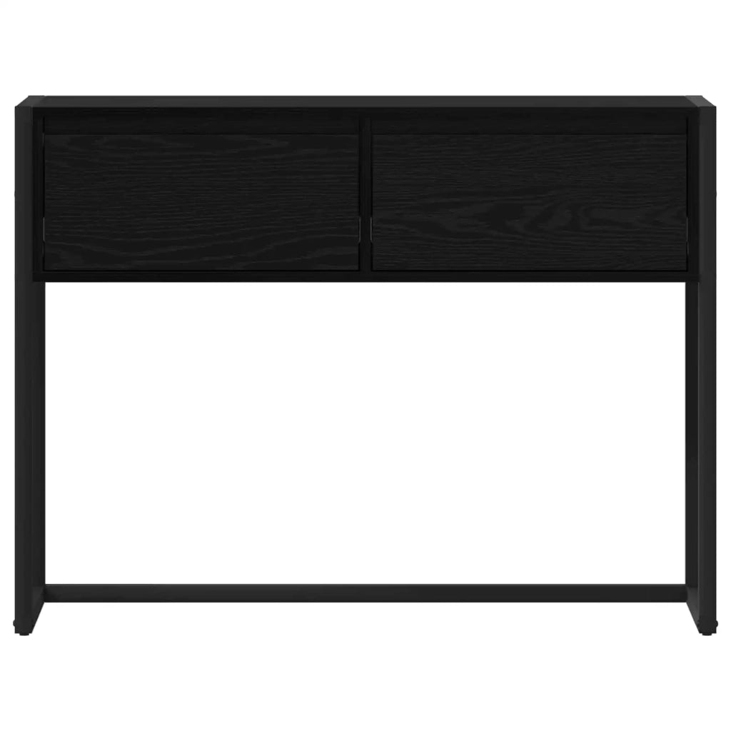 Tavolino | Tavolo laterale Rovere Nero 100 x 36 x 75 cm Legno multistrato