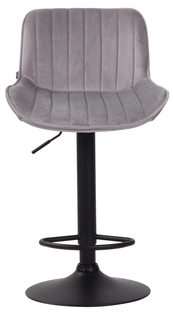 Set di 2 sgabelli da bar Lentini Velvet grigio,nero
