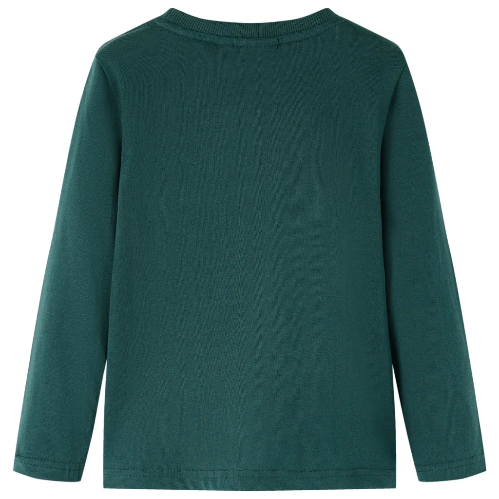 Maglietta da Bambino Maniche Lunghe Verde Scuro 116cod mxl 93318