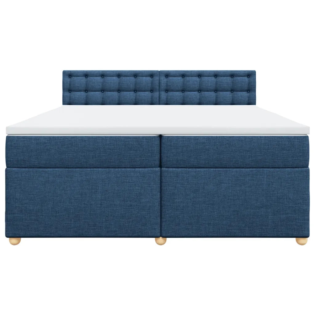 Giroletto a Molle con Materasso Blu 200x200 cm in Tessuto 3286807
