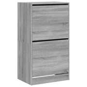 Scarpiera mobile contenitore per scarpe mobile per ingresso/corridoio/soggiorno 2 cassetti a ribalta grigio Sonoma 02_0021349