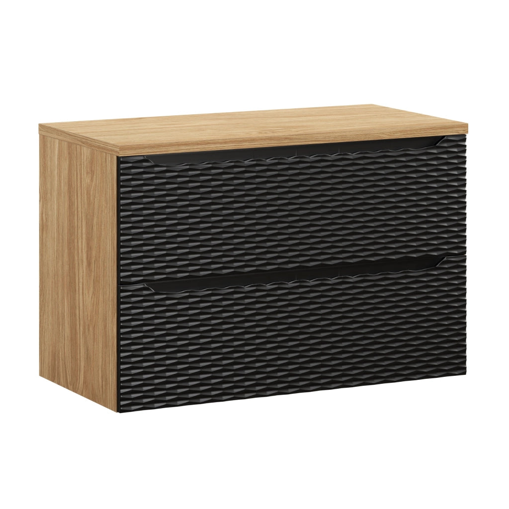 Set mobili bagno 90 cm con piano Ocean Black 90 x 1401 x 46 cm