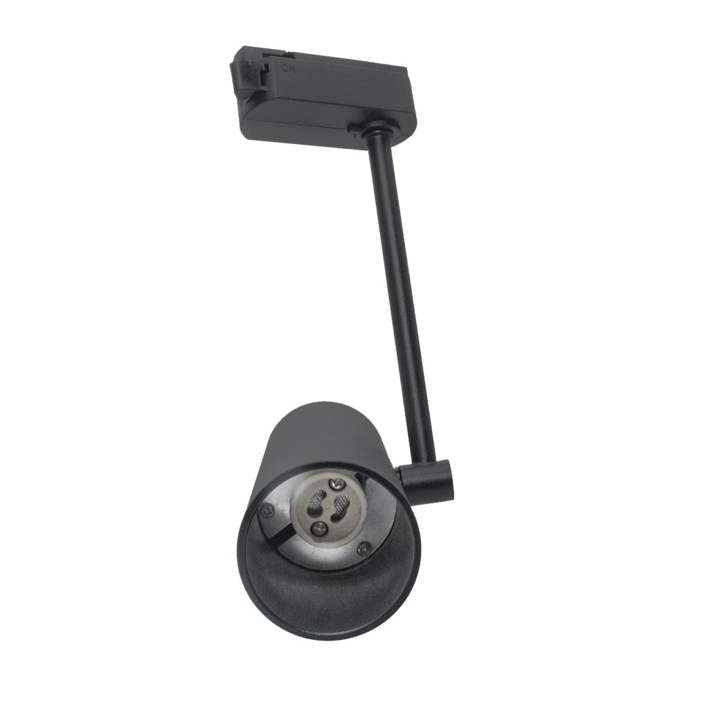 LUX Faretto LED moderno binario track monofase lampada GU10 staffa orientabile luce negozio ufficio 230V NERO