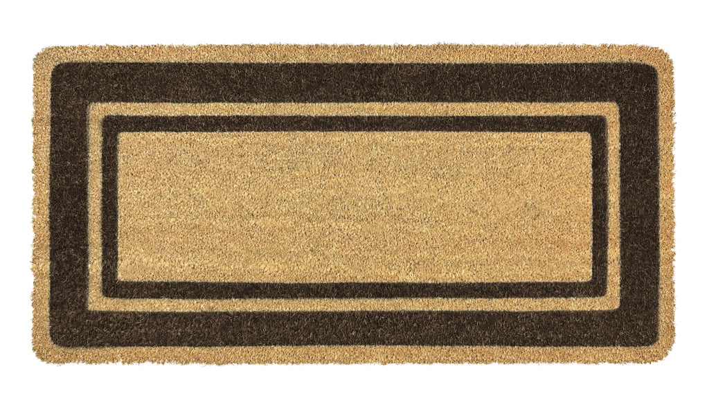  Zerbino Ingresso  In Cocco Naturale Misura XXL Grande Rettangolare 100 x 50 Cm Tappeto Asciugapassi Tappetino Antiscivolo Interno Esterno Porta Entrata Raschiafango - Marrone