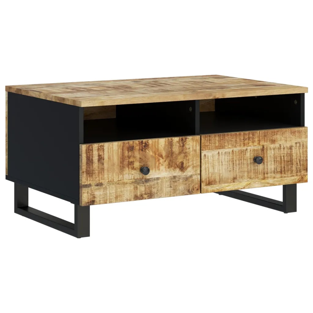 Tavolino da Soggiorno 80x54x40 cm Massello Mango e Multistrato 351954