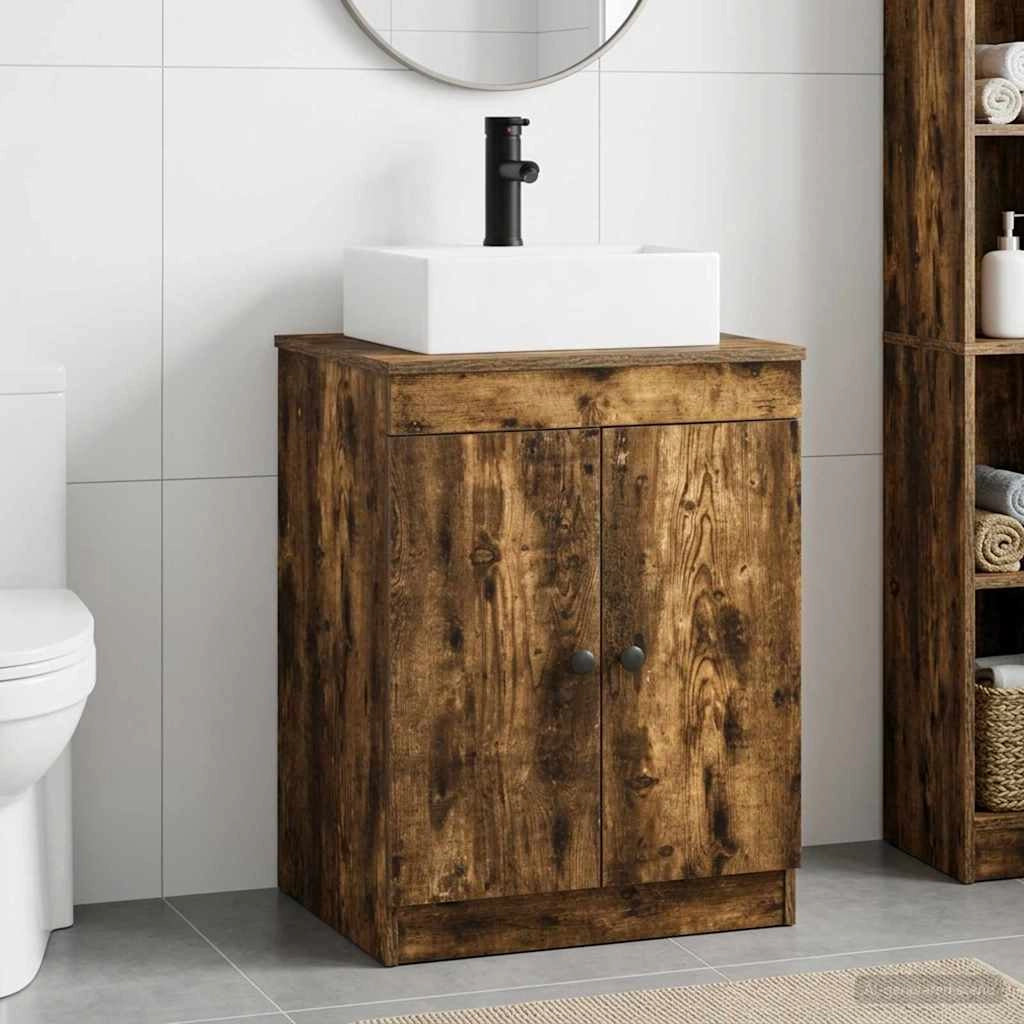 Set di mobili per il bagno Rovere Fumo Legno ingegnerizzato 3404254