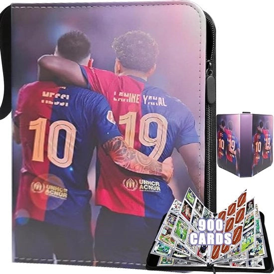 Album per raccolta delle cartoline di calcio 900 cartoline - 9 sezioni - 50 pagine - rivestimento waterrepellente PU - portatile - resistente agli urti - album per cartoline
