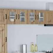 Mobile in vetro da parete PORTO 2 pcs Rovere artigianale 885334