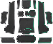 Compatibile con VW T-ROC 2018-2021 2022 Console centrale Pannelli di gomma Antiscivolo Pannelli antiscivolo Auto Porta oggetti Borsa per oggetti Pannelli di gomma Supporto braccio Accessori di stoccaggio (Bianco)