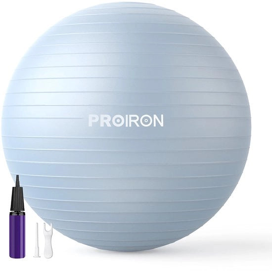 Bal di Ginnastica Resistente alle Rotture - 75 cm - Ballo Fitness - Ballo Yoga - Ballo Pilates - Esercizio di Equilibrio - Pomp Inclusa
