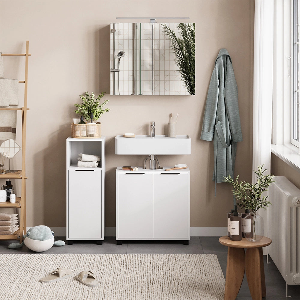 Vicco Set di mobili da bagno Bianco 3 parti