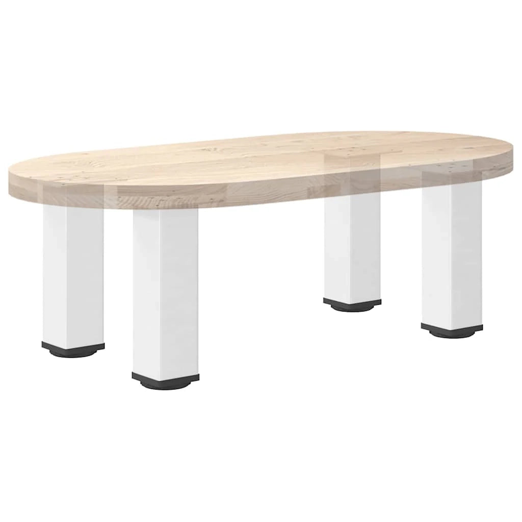 Set di 4 gambe regolabili per tavolino da caffè 30-32 cm design moderno aspetto contemporaneo acciaio bianco 02_0056758