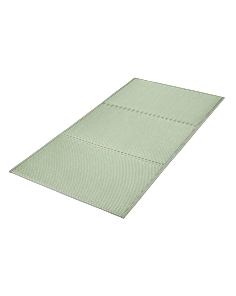 Materasso Tatami Pieghevole per Casa in Erba di Giunco Naturale, Tappetino Futon da Pavimento Antiscivolo Salvaspazio, 2032 x 990 x 13 mm