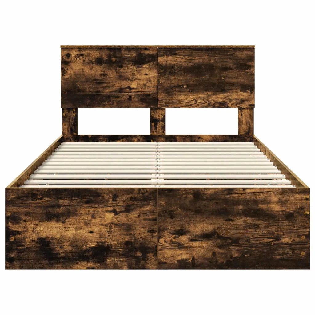 Struttura del letto con cassetto Rovere fumé 120 x 190 cm 3408002