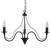 Lampadario a candeliere PALADA nero 3xE14 Pure Lume