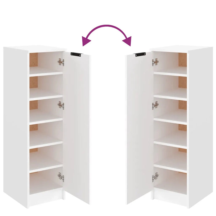 Scarpiera Bianca 30x35x100 cm in Legno Multistrato 811430