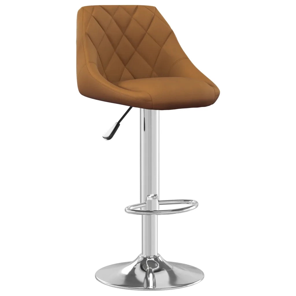Sgabelli da Bar 2 pz Marroni in Velluto cod mxl 69314