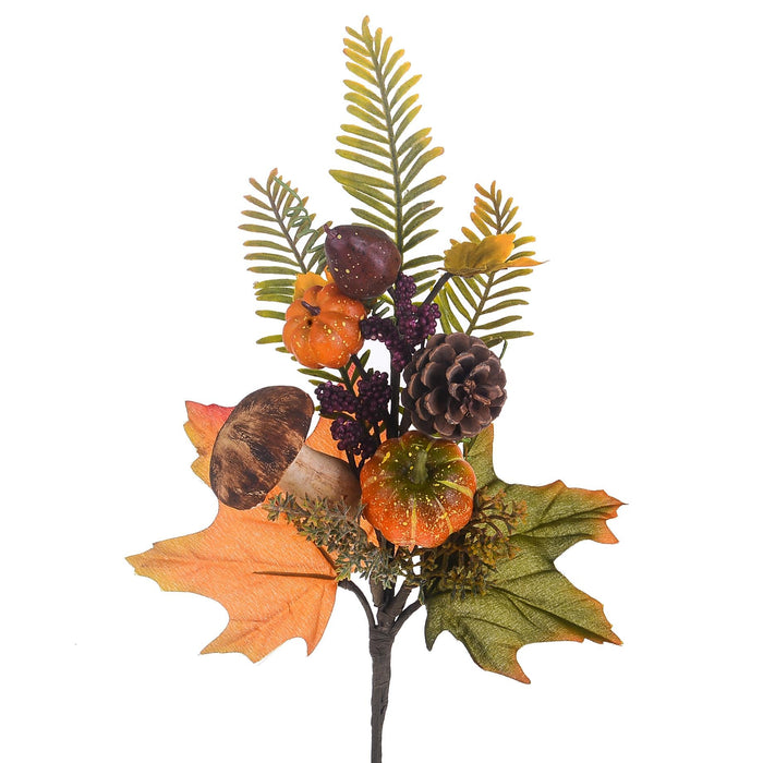 Set 4 Rami in Legno con Funghetto H 35 cm