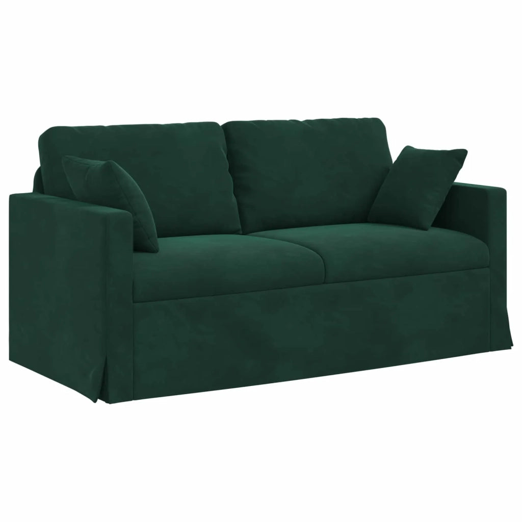 Set di divani 2 pcs Verde Scuro 158 x 78 x 80 cm Velluto