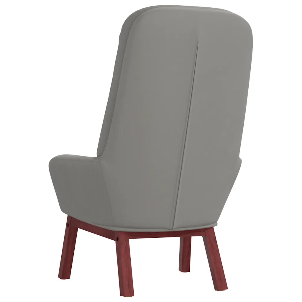 Poltrona Relax | Sedia Relax Grigio Chiaro in Velluto