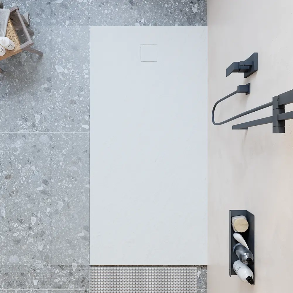 Piatto doccia 90x180 cm colore bianco effetto pietra | Samos