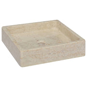 Lavandino da bagno lavabo da appoggio lavabo da WC lavabo da bagno lavabo da interno 40 x 40 x 10 cm marmo crema 02_0002812