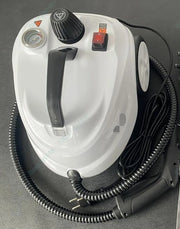 2000W Pulitore a Vapore, Macchina per Pulizia Rotante con 13 Accessori, Capacità d'Acqua di 1,8L, Macchina a Vapore Multiuso per Tappeti Finestre Vetri e Tende (Bianco)