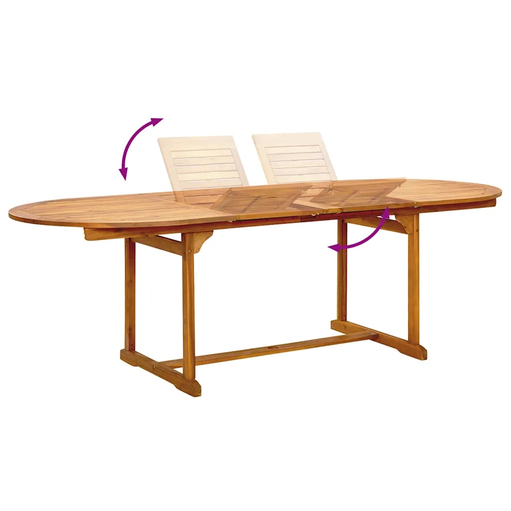 Set Pranzo da Giardino 9pz Legno Massello di Acacia e Textilene 3279277