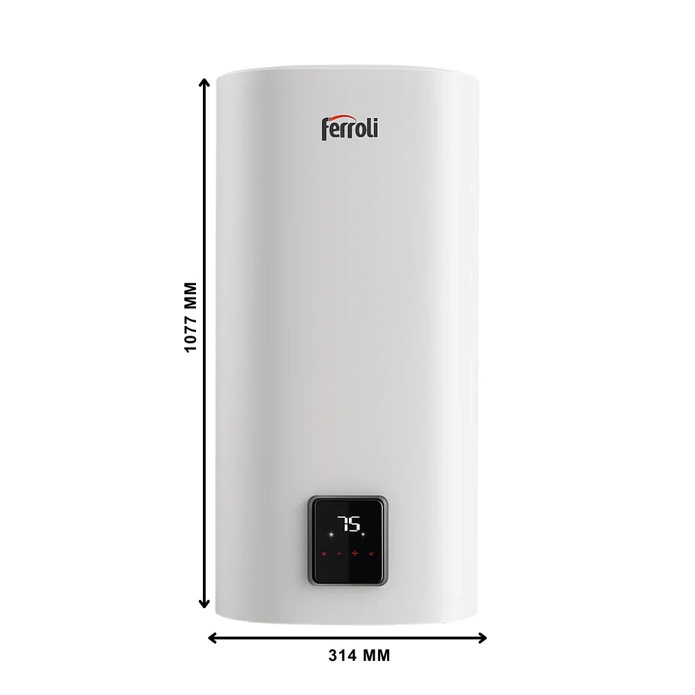 Titano twin scaldacqua elettrico compatto doppio serbatoio wi-fi *** capacità 80 litri, confezione 1
