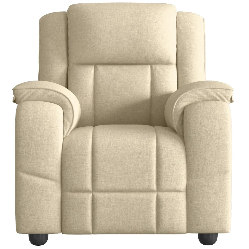 Divano Sedia-Poltrona Reclinabile in Tessuto Crema 158249