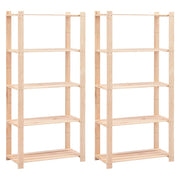 Scaffali per unità di stoccaggio a 5 livelli set da 2 80 x 38 x 170 cm 250 kg beige 02_0045735