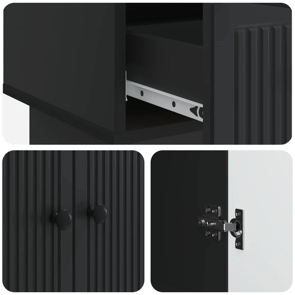 Credenza Nero 66 x 34,5 x 95 cm Legno ingegnerizzato 893976