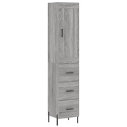 Credenza | Madia | Buffet da pranzo | Armadio da pranzo Grigio Sonoma 34,5x34x180 cm in Legno Multistrato