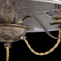 Lampadario House in Metallo e Poliresina Cable Marrone