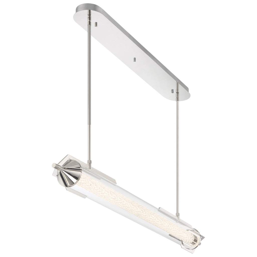 Lampada sospesa Espada cromata 122cm LED 38W Quintiesse