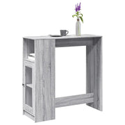 vidaXL Tavolo Bar con Rastrelliera Grigio 101x40x103,5 cm Multistrato