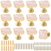 Maniglie per manico da spazzola a quattro tasti - 12 pezzi - Miscelatura zincatura - Finestra rossa - Duratura - Facile da installare - Anticorrosione - Maniglie a leva