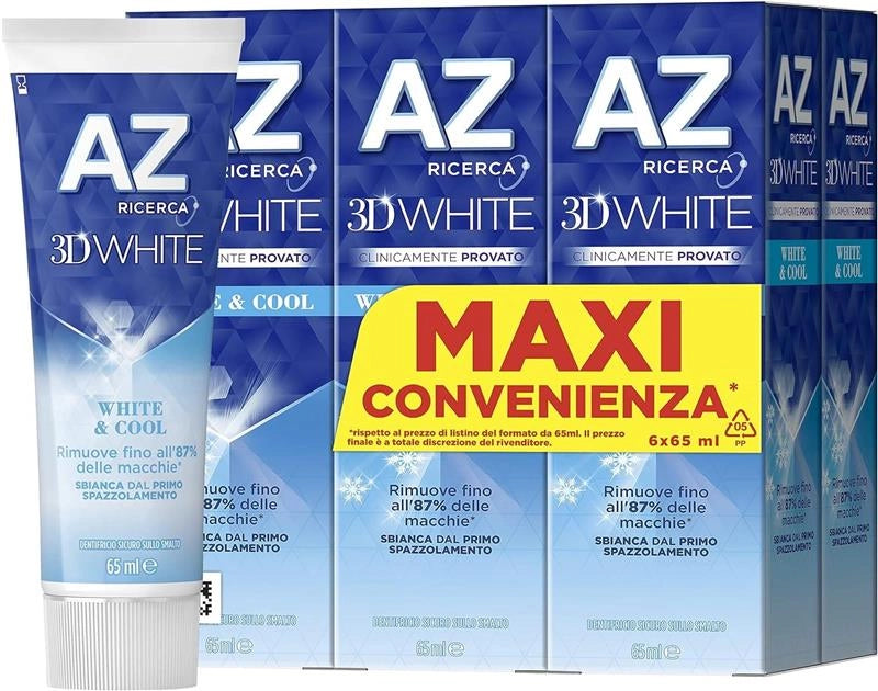 AZ COMPLETE DENTIFRICIO SET 6 PEZZI IN FORMATO DA 65 ML WHITE & COOL