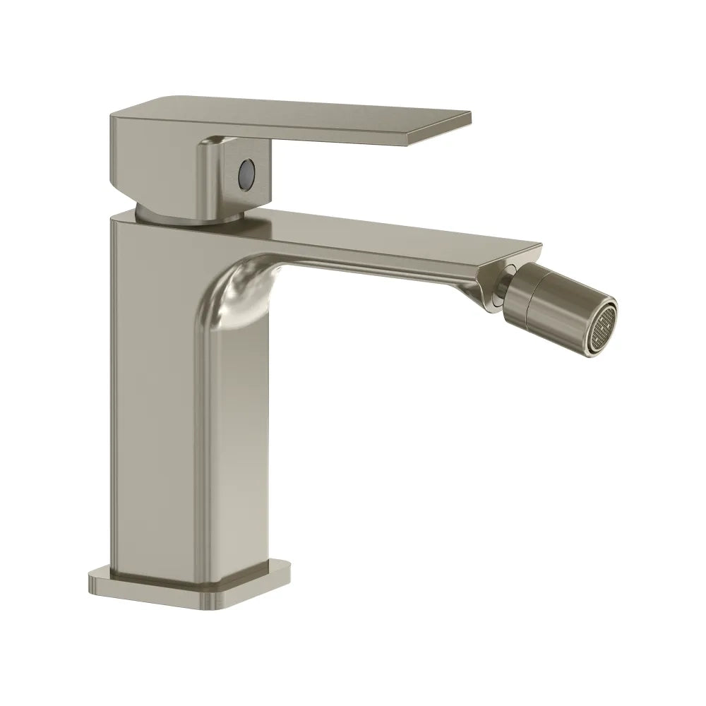 Set miscelatori: lavabo alto bidet senza scarico ed esterno doccia nickel spazzolato | Ingrid